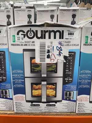 Lot 3051 - Boxed Gourmia dual basket air fryer