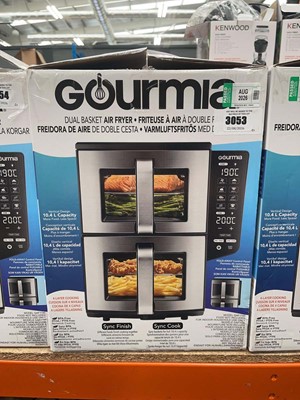 Lot 3053 - Boxed Gourmia dual basket air fryer