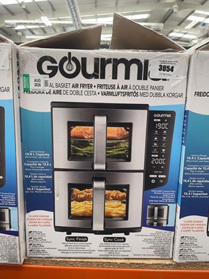 Lot 3054 - Boxed Gourmia dual basket air fryer