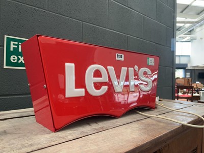 Lot 5130 - Levis illuminated advertising sign