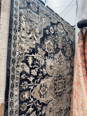 Lot 5036 - Large carpet, brown and blue floral pattern