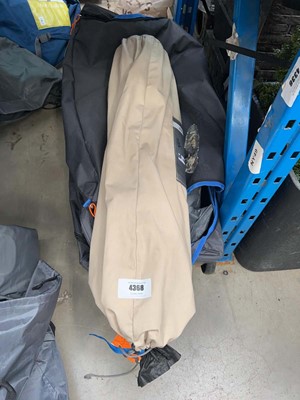 Lot 4368 - Camping gazebo and tent poles plus folding gazebo