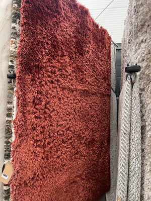 Lot 5042 - Large shagpile carpet, copper