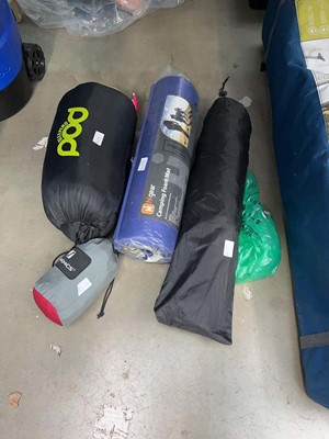Lot 4371 - Camping equipment inc. tent, bed mat,...