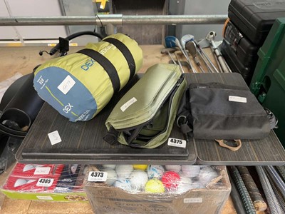 Lot 4375 - Camping table, tent and accessories