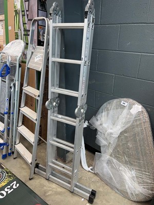 Lot 4387 - 12 tread aluminium ladder