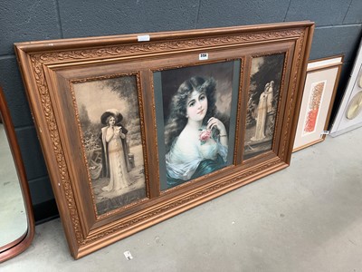 Lot 5154 - Three panelled print - elegant ladies