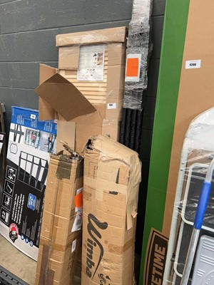 Lot 4391 - Gazebo poles plus tarpaulin cover, plastic...