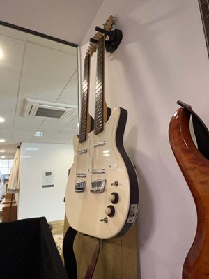 Lot 2117 - Danelectro double neck electric guitar, with...