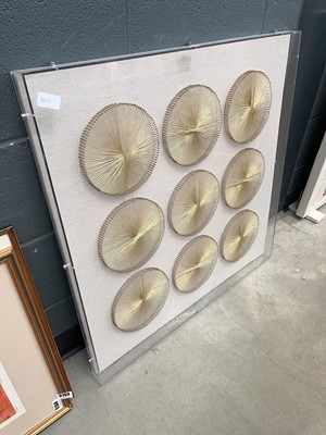 Lot 5156 - Nine panelled string art wall feature