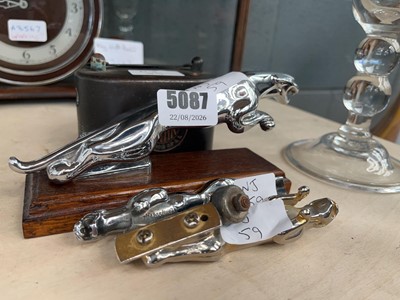 Lot 5087 - 3 Jaguar ornaments, plus Birmingham...