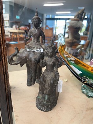 Lot 5089 - 2 metalware Indian figures