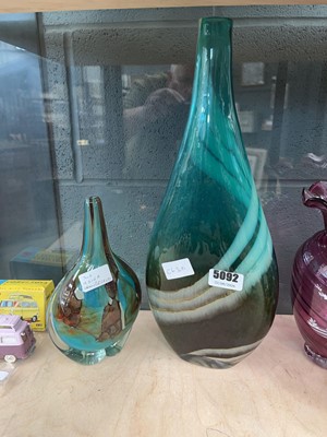 Lot 5092 - Small Mdina glass vase together with another...