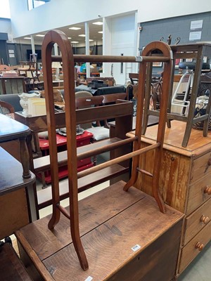 Lot 5173 - Beech towel airer plus a side table