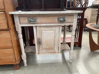 Lot 5177 - Marble topped washstand with drawer and...