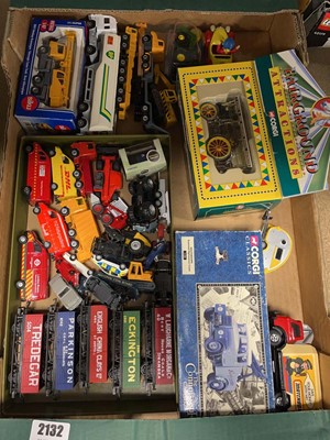 Lot 2132 - (3) Box of various die cast and model vehicles...
