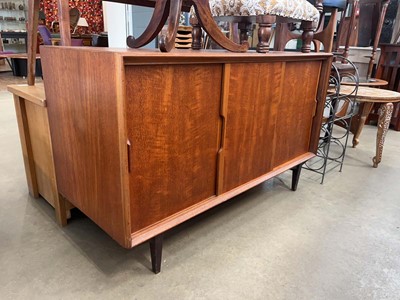 Lot 5191 - Teak mid century sideboard with sliding doors