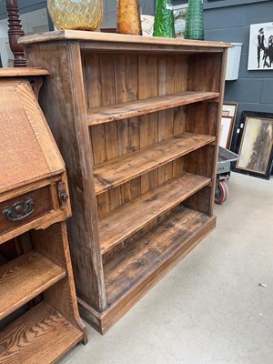 Lot 5200 - Stripped pine open bookcase