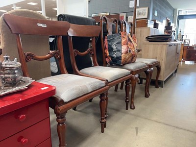Lot 5208 - 2 pairs of mahogany Queen Anne and Regency...