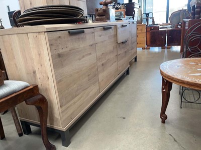 Lot 5211 - Contemporary pine finished sideboard with 2...