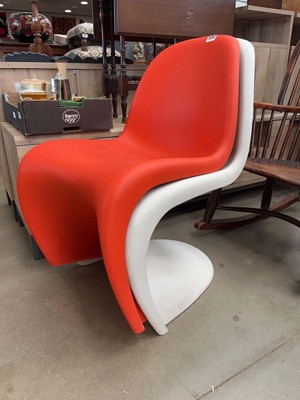 Lot 5215 - Pair of moulded plastic chairs