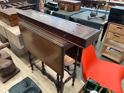 Lot 5216 - Mahogany spider table and mahogany rectangular...