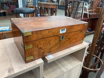 Lot 5217 - Victorian walnut writing slope