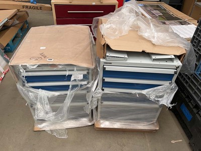 Lot 4488 - 2 Treston 4 drawer metal filing cabinets