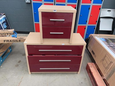 Lot 4489 - 3 drawer rectangular filing cabinet and a 2...