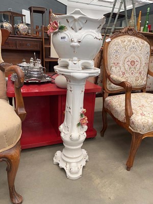 Lot 5227 - Two piece floral jardinière