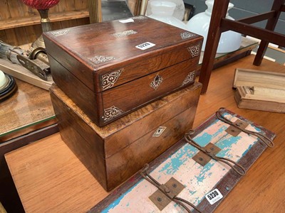 Lot 5229 - 2 Victorian trinket boxes