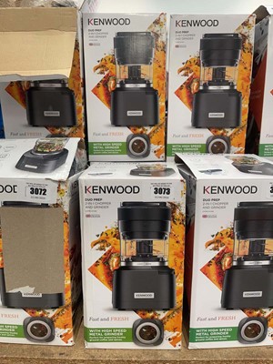 Lot 3073 - Three Kenwood duo prep 2in1 chopper and grinders