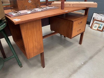 Lot 5231 - Teak mid-century desk and chair