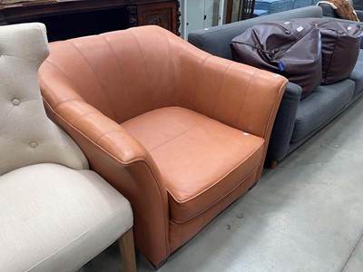 Lot 5234 - Large leather armchair
