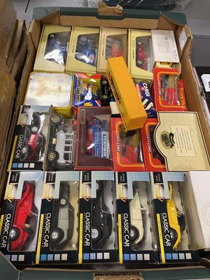Lot 2187 - Two boxes containing various Diecast model...