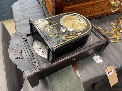 Lot 5239 - Mechanical wall clock and quartz dome topped...