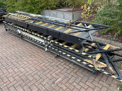 Lot 4502 - 3 x 13 tread steel staircases with hand rails