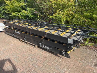 Lot 4503 - 3 x 13 tread steel staircases with hand rails