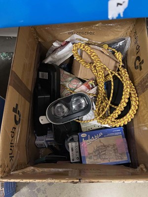 Lot 2164 - Box containing various items inc. VR headset,...