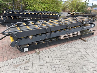 Lot 4504 - 3 x 13 tread steel staircases with hand rails