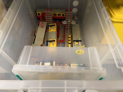 Lot 2202 - Four boxes containing various Lego items