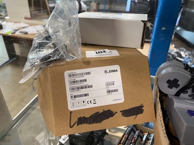 Lot 2177 - Zebra printer docking cradle, shoulder strap...