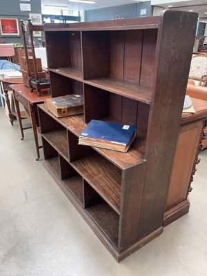 Lot 5254 - Large oak open bookcase