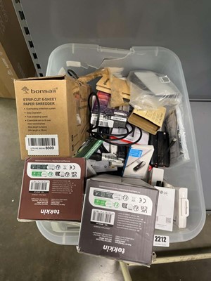 Lot 2212 - Box containing various items including paper...