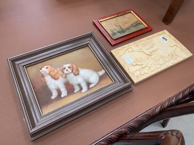 Lot 5271 - Ivorex modern Chinese panel, painting of...