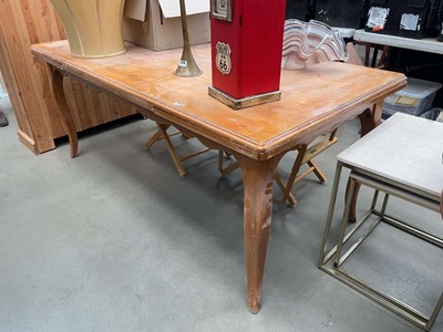 Lot 5273 - Pine drawer leaf dining table