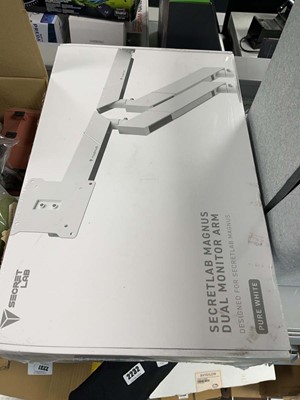 Lot 2218 - Sealed Secret Lab Magnus Dual monitor arm,...
