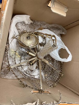 Lot 5277 - 6 branch ceiling light with droplets