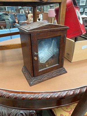 Lot 5282 - Oak smokers cabinet
