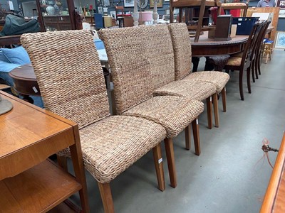 Lot 5283 - 4 seagrass chairs